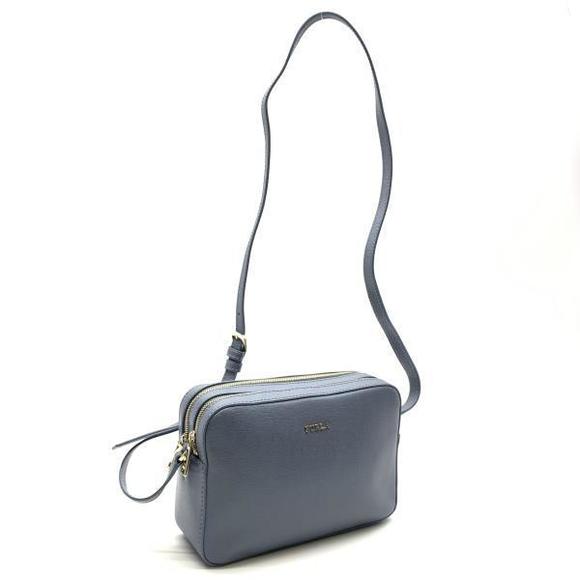 Furla Zipper Leather Crossbody Bag Blue - Picture 2 of 9